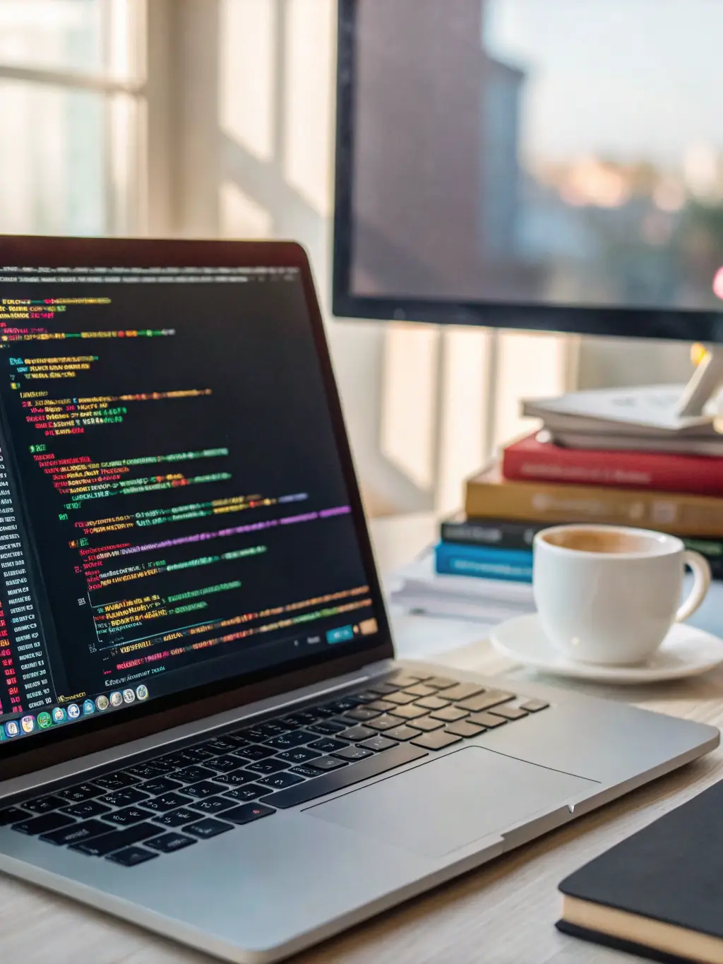 A focused shot of Python code on a screen, highlighting its versatility in data manipulation and analysis, used in the context of our data science training program.