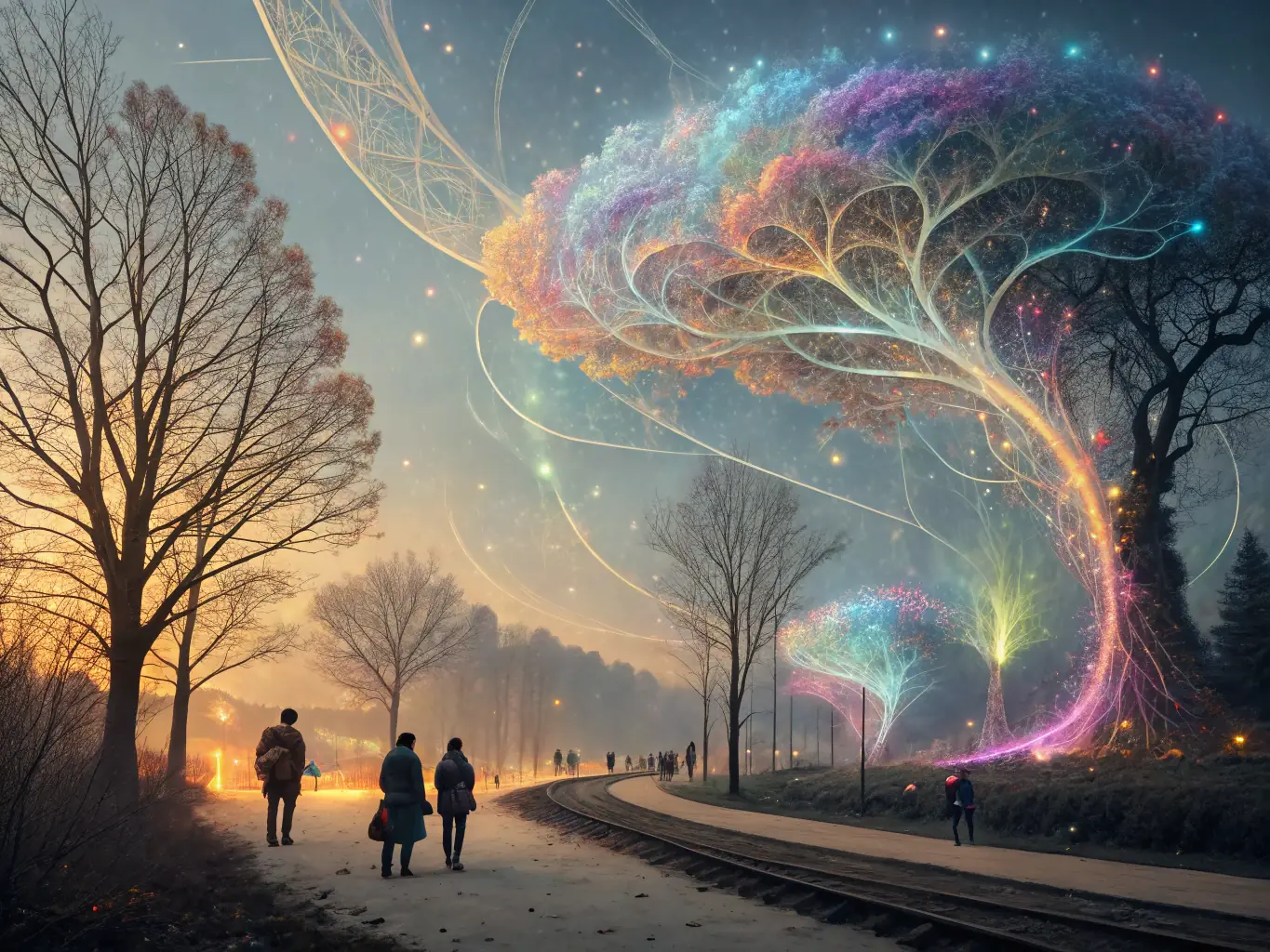 A visual representation of a machine learning algorithm, showcasing the process of training a model with data.