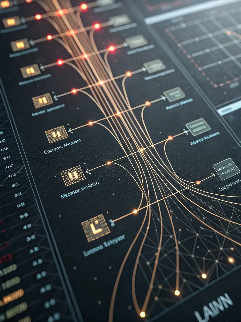 A visual representation of a neural network, highlighting the layers and connections between nodes. The image emphasizes the complexity and power of machine learning algorithms.